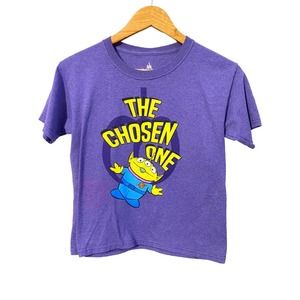 Disney Parks Toy Story Alien Woody Buzz Claw purple shirt Medium